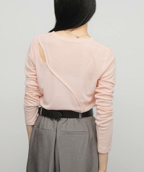 KBF / ケービーエフ Tシャツ | シアーリブデザインカットソー | 詳細3