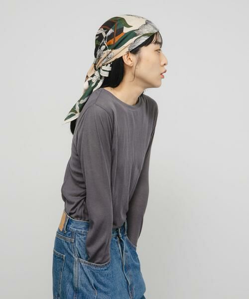 KBF / ケービーエフ Tシャツ | シアーリブデザインカットソー | 詳細11