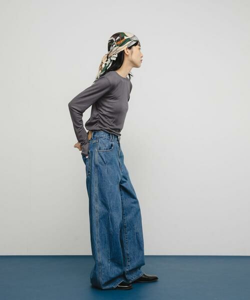 KBF / ケービーエフ Tシャツ | シアーリブデザインカットソー | 詳細13