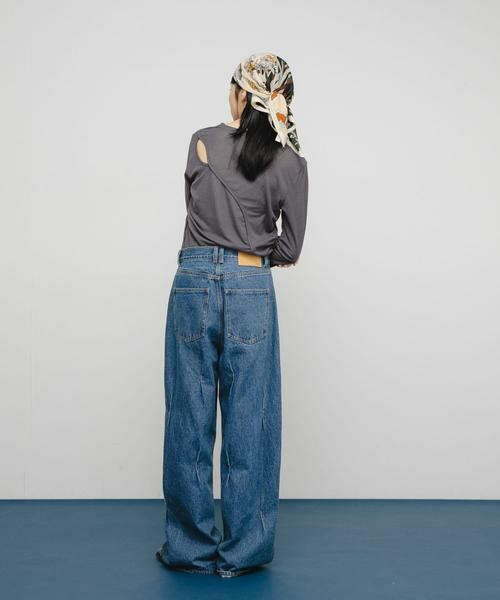 KBF / ケービーエフ Tシャツ | シアーリブデザインカットソー | 詳細14