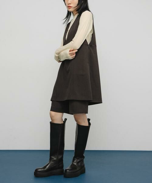 KBF / ケービーエフ Tシャツ | シアーリブデザインカットソー | 詳細25