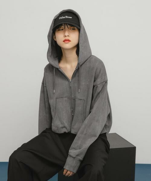 KBF / ケービーエフ パーカー | フロントZIPショートフーディー | 詳細10