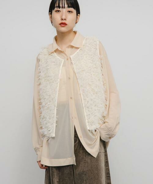 KBF / ケービーエフ ベスト | チュールフリンジトップス | 詳細2