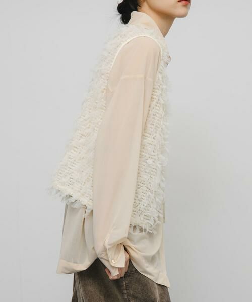 KBF / ケービーエフ ベスト | チュールフリンジトップス | 詳細3