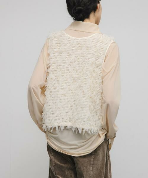 KBF / ケービーエフ ベスト | チュールフリンジトップス | 詳細4
