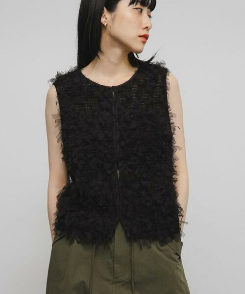 KBF / ケービーエフ ベスト | チュールフリンジトップス | 詳細14