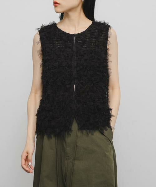 KBF / ケービーエフ ベスト | チュールフリンジトップス | 詳細15