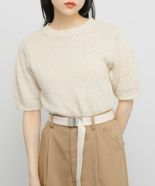 KBF / ケービーエフ ニット・セーター | ハーフスリーブクロップドニット | 詳細1