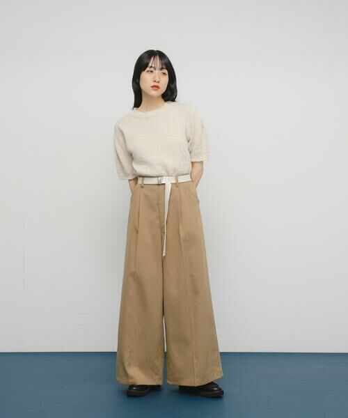 KBF / ケービーエフ ニット・セーター | ハーフスリーブクロップドニット | 詳細4