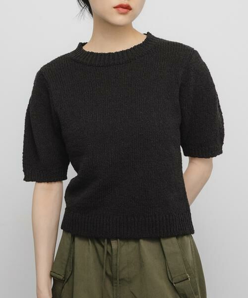 KBF / ケービーエフ ニット・セーター | ハーフスリーブクロップドニット | 詳細13