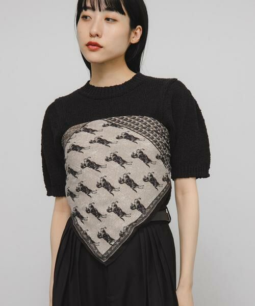 KBF / ケービーエフ ニット・セーター | ハーフスリーブクロップドニット | 詳細17