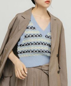 KBF / ケービーエフ ベスト | シアージャガードニットベスト