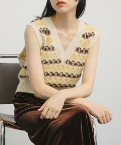 KBF / ケービーエフ ベスト | シアージャガードニットベスト