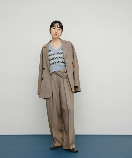 KBF / ケービーエフ ベスト | シアージャガードニットベスト | 詳細1