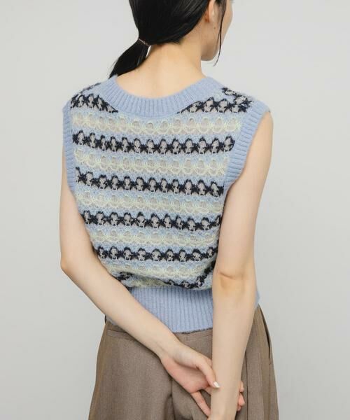 KBF / ケービーエフ ベスト | シアージャガードニットベスト | 詳細3