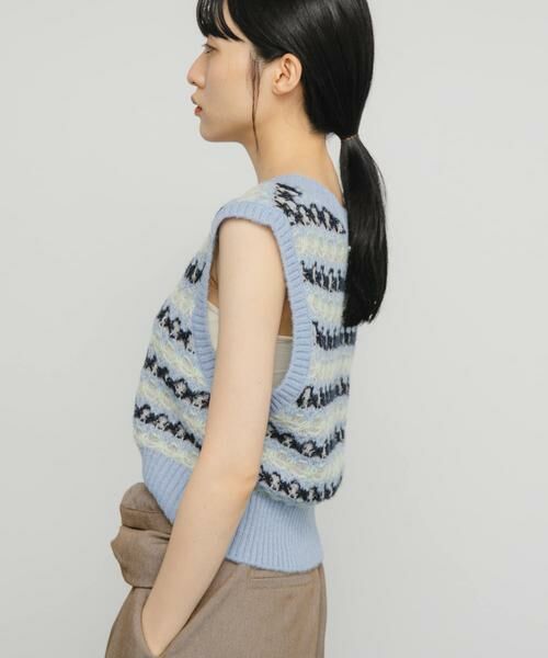 KBF / ケービーエフ ベスト | シアージャガードニットベスト | 詳細4