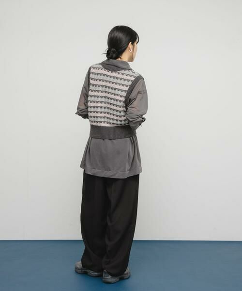 KBF / ケービーエフ ベスト | シアージャガードニットベスト | 詳細16