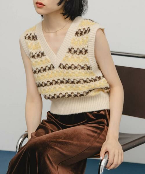 KBF / ケービーエフ ベスト | シアージャガードニットベスト | 詳細22