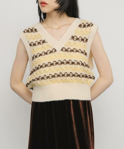 KBF / ケービーエフ ベスト | シアージャガードニットベスト | 詳細23