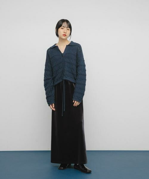 KBF / ケービーエフ カーディガン・ボレロ | 透かし編みキーネックカーディガン | 詳細5