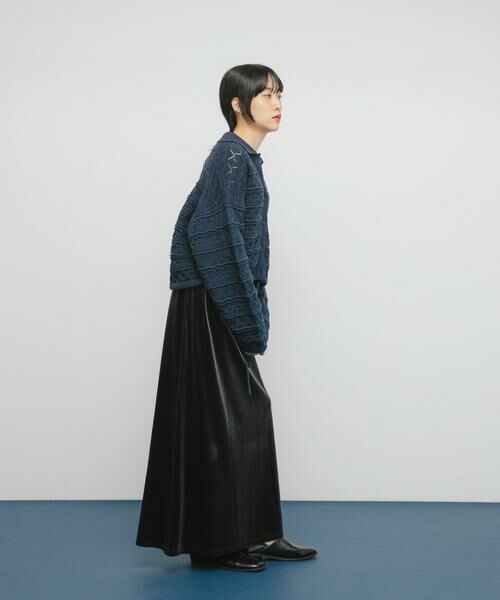 KBF / ケービーエフ カーディガン・ボレロ | 透かし編みキーネックカーディガン | 詳細6