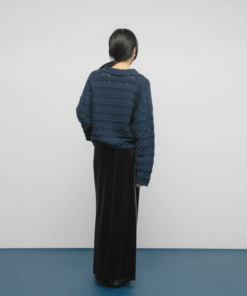 KBF / ケービーエフ カーディガン・ボレロ | 透かし編みキーネックカーディガン | 詳細7