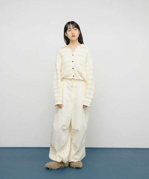 KBF / ケービーエフ カーディガン・ボレロ | 透かし編みキーネックカーディガン | 詳細20