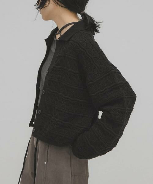 KBF / ケービーエフ カーディガン・ボレロ | 透かし編みキーネックカーディガン | 詳細23