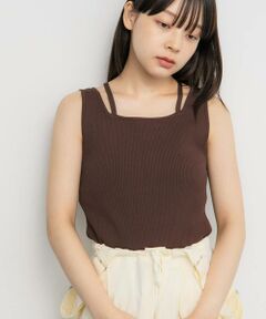 KBF / ケービーエフ タンクトップ | BACKクロスニットタンク