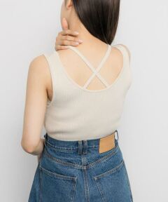 KBF / ケービーエフ タンクトップ | BACKクロスニットタンク