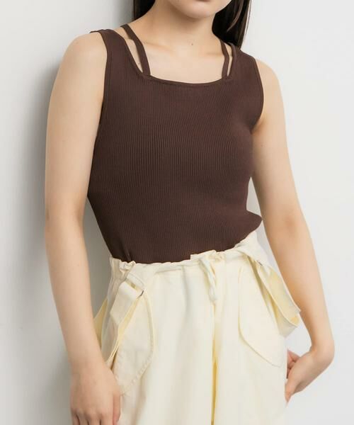 KBF / ケービーエフ タンクトップ | BACKクロスニットタンク | 詳細1