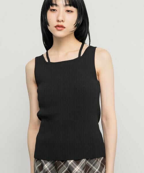 KBF / ケービーエフ タンクトップ | BACKクロスニットタンク | 詳細11
