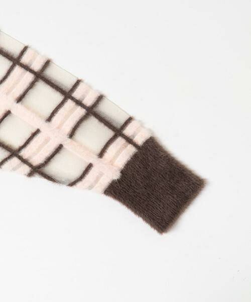 KBF / ケービーエフ ニット・セーター | シアーチェックフェザーニット | 詳細8