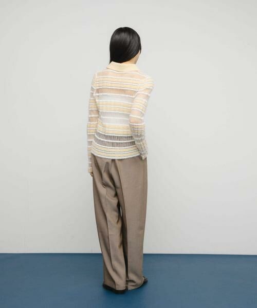 KBF / ケービーエフ ニット・セーター | シアーボーダーフェザーニット | 詳細15