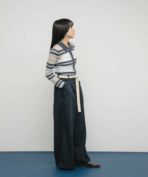 KBF / ケービーエフ ニット・セーター | シアーボーダーフェザーニット | 詳細24