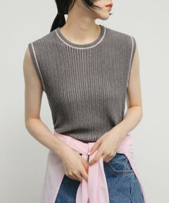 KBF / ケービーエフ ニット・セーター | スリーブレスリンクスニット