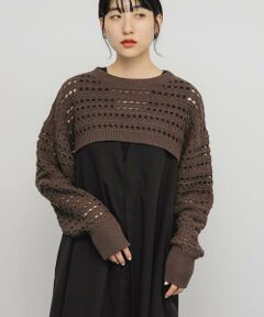 KBF / ケービーエフ ニット・セーター | 透かし編みニットボレロ