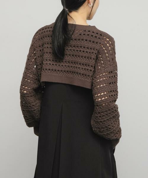 KBF / ケービーエフ ニット・セーター | 透かし編みニットボレロ | 詳細4
