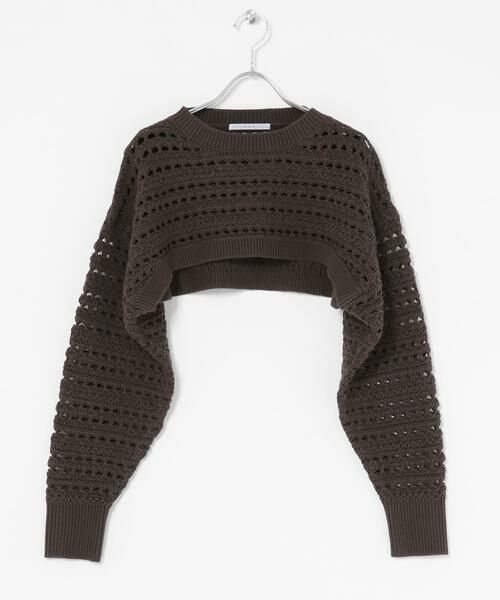 KBF / ケービーエフ ニット・セーター | 透かし編みニットボレロ | 詳細8