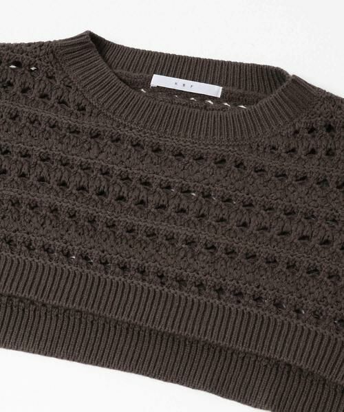 KBF / ケービーエフ ニット・セーター | 透かし編みニットボレロ | 詳細9