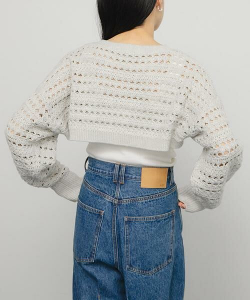 KBF / ケービーエフ ニット・セーター | 透かし編みニットボレロ | 詳細17