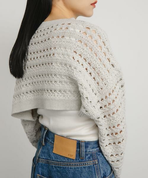 KBF / ケービーエフ ニット・セーター | 透かし編みニットボレロ | 詳細18