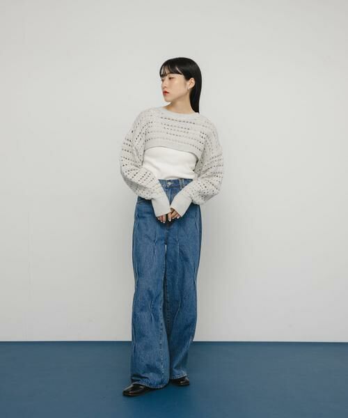 KBF / ケービーエフ ニット・セーター | 透かし編みニットボレロ | 詳細19