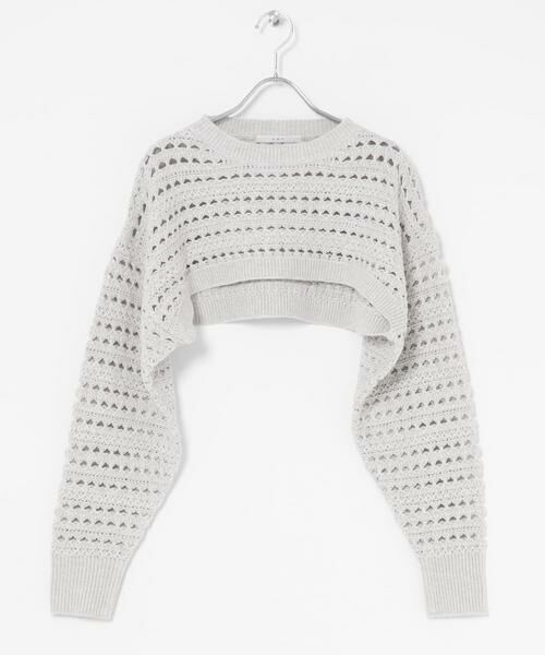 KBF / ケービーエフ ニット・セーター | 透かし編みニットボレロ | 詳細21