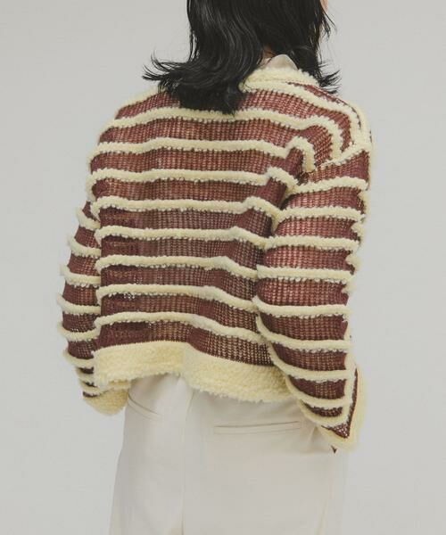 KBF / ケービーエフ ニット・セーター | シアーボーダーニット | 詳細3