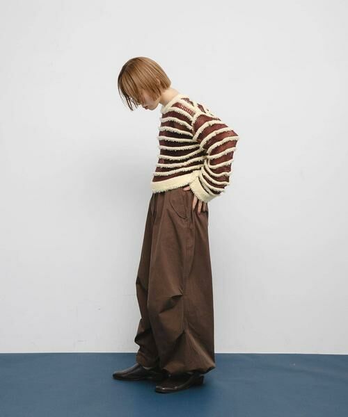 KBF / ケービーエフ ニット・セーター | シアーボーダーニット | 詳細7