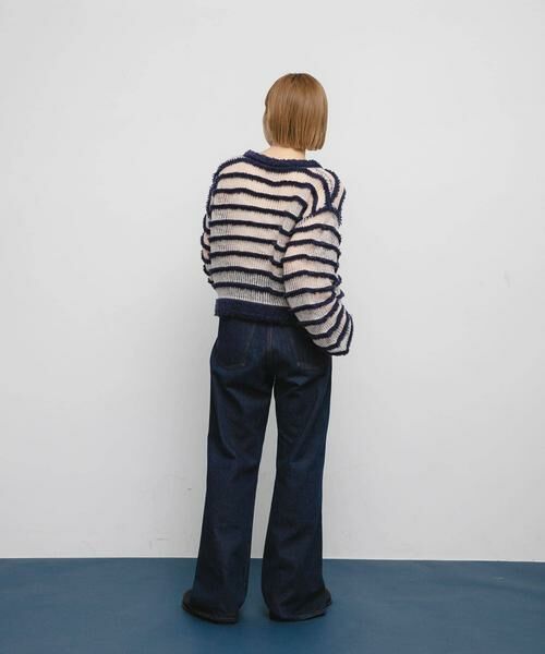 KBF / ケービーエフ ニット・セーター | シアーボーダーニット | 詳細15