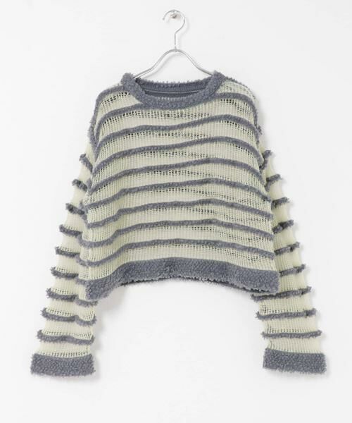 KBF / ケービーエフ ニット・セーター | シアーボーダーニット | 詳細27