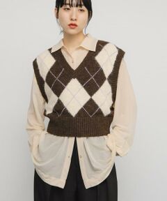 KBF / ケービーエフ ベスト | アーガイルニットベスト