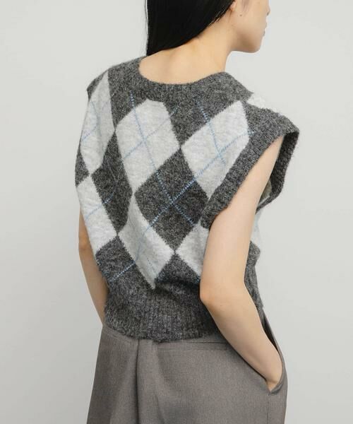KBF / ケービーエフ ベスト | アーガイルニットベスト | 詳細13